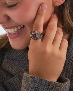 Bijou Brigitte Ringe Gold>Ring - Antique Sparkle gold, rot