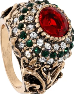 Bijou Brigitte Ringe Gold>Ring - Antique Sparkle gold, rot