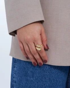 Bijou Brigitte Basics|Statement-Ringe>Ring - Asymmetrical Basic gold