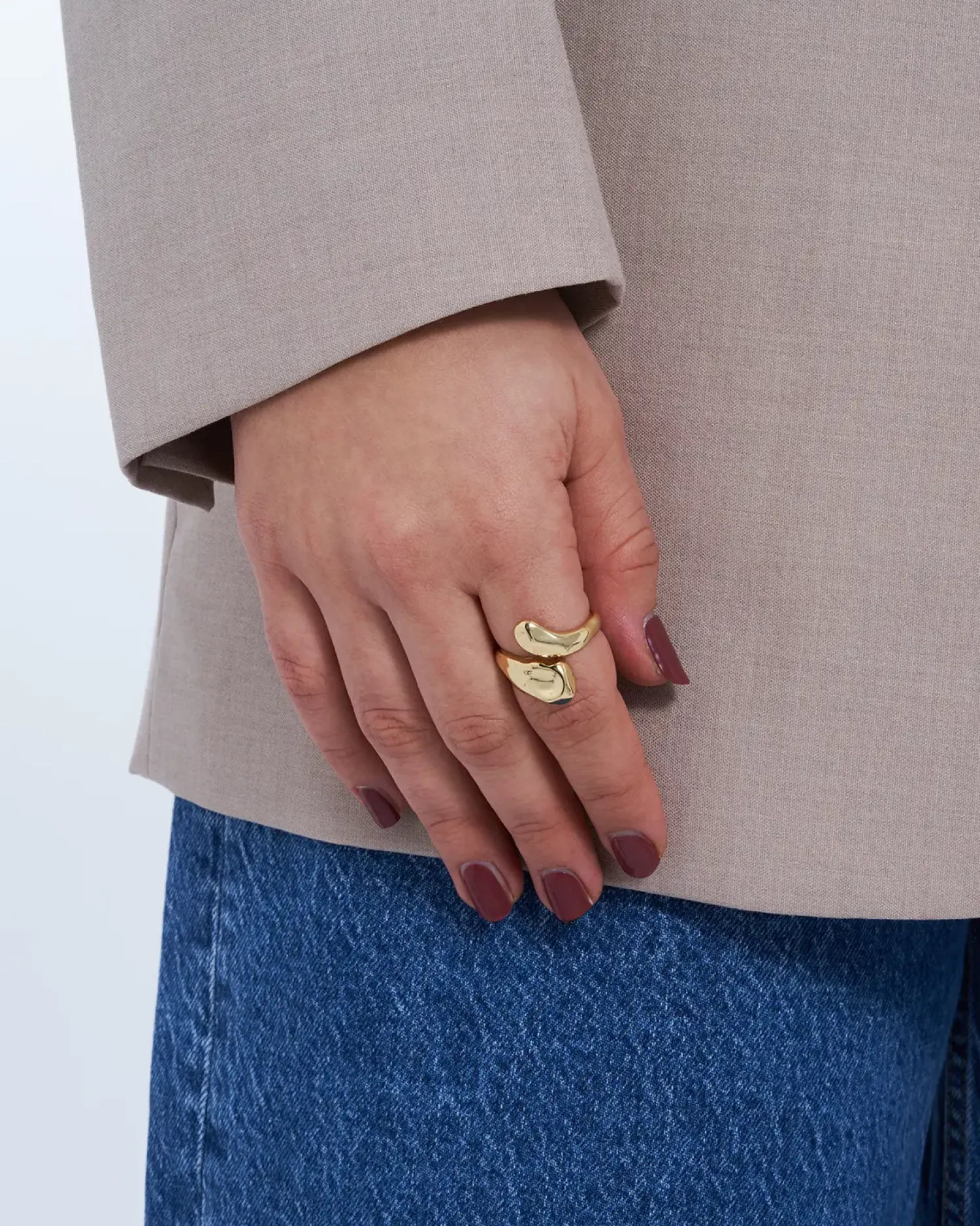 Bijou Brigitte Basics|Statement-Ringe>Ring - Asymmetrical Basic gold