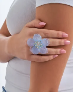 Bijou Brigitte Statement-Ringe|Pastellschmuck>Ring - Baby Blossom blau