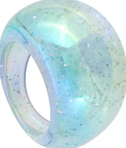Bijou Brigitte Statement-Ringe|Pastellschmuck>Ring – Baby Glitter blau