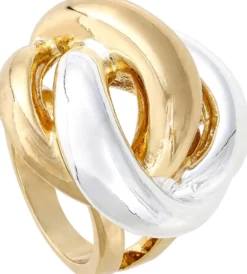 Bijou Brigitte Statement-Ringe|Ringe Gold>Ring - Bicolor Knot gold, silber