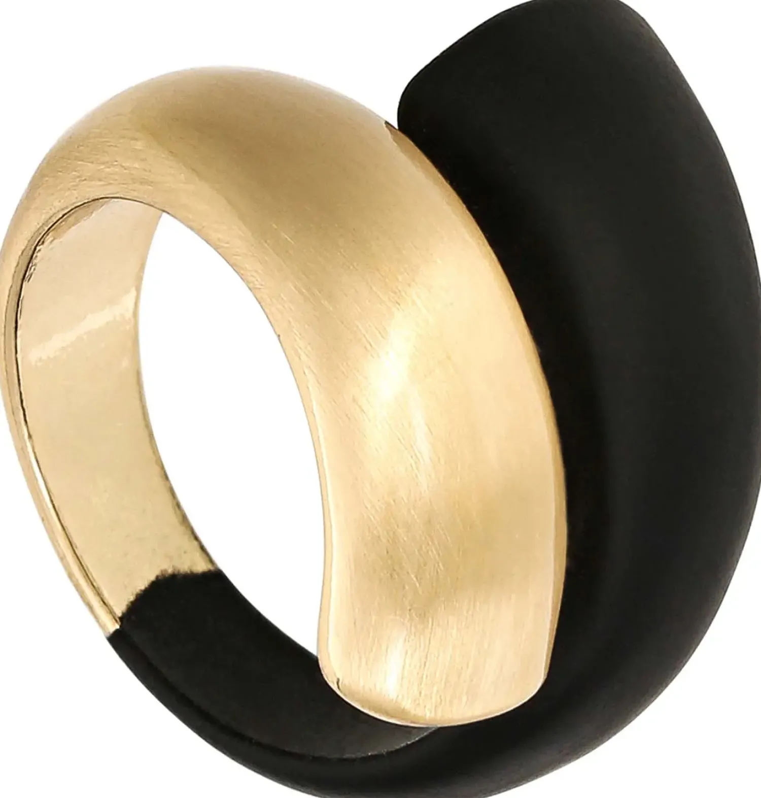 Bijou Brigitte Statement-Ringe>Ring - Bicolor Shine schwarz