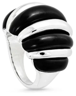 Bijou Brigitte Statement-Ringe>Ring - Black Duo schwarz, silber