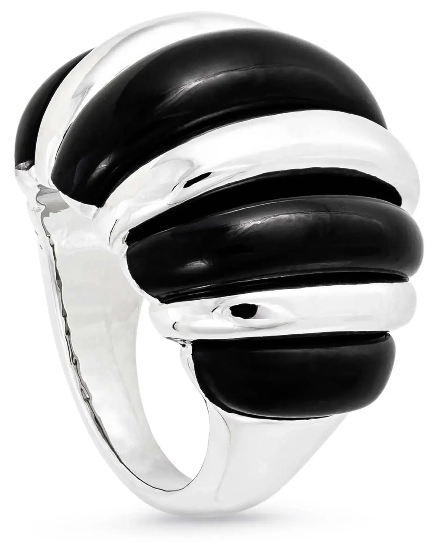 Bijou Brigitte Statement-Ringe>Ring - Black Duo schwarz, silber