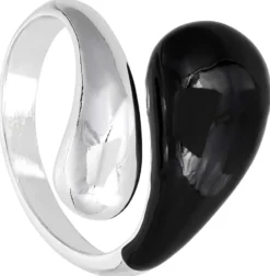 Bijou Brigitte Statement-Ringe>Ring - Black Hinge schwarz, silber