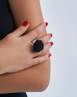 Bijou Brigitte Ringe Mit Steinen|Statement-Ringe>Ring - Black Mamba schwarz