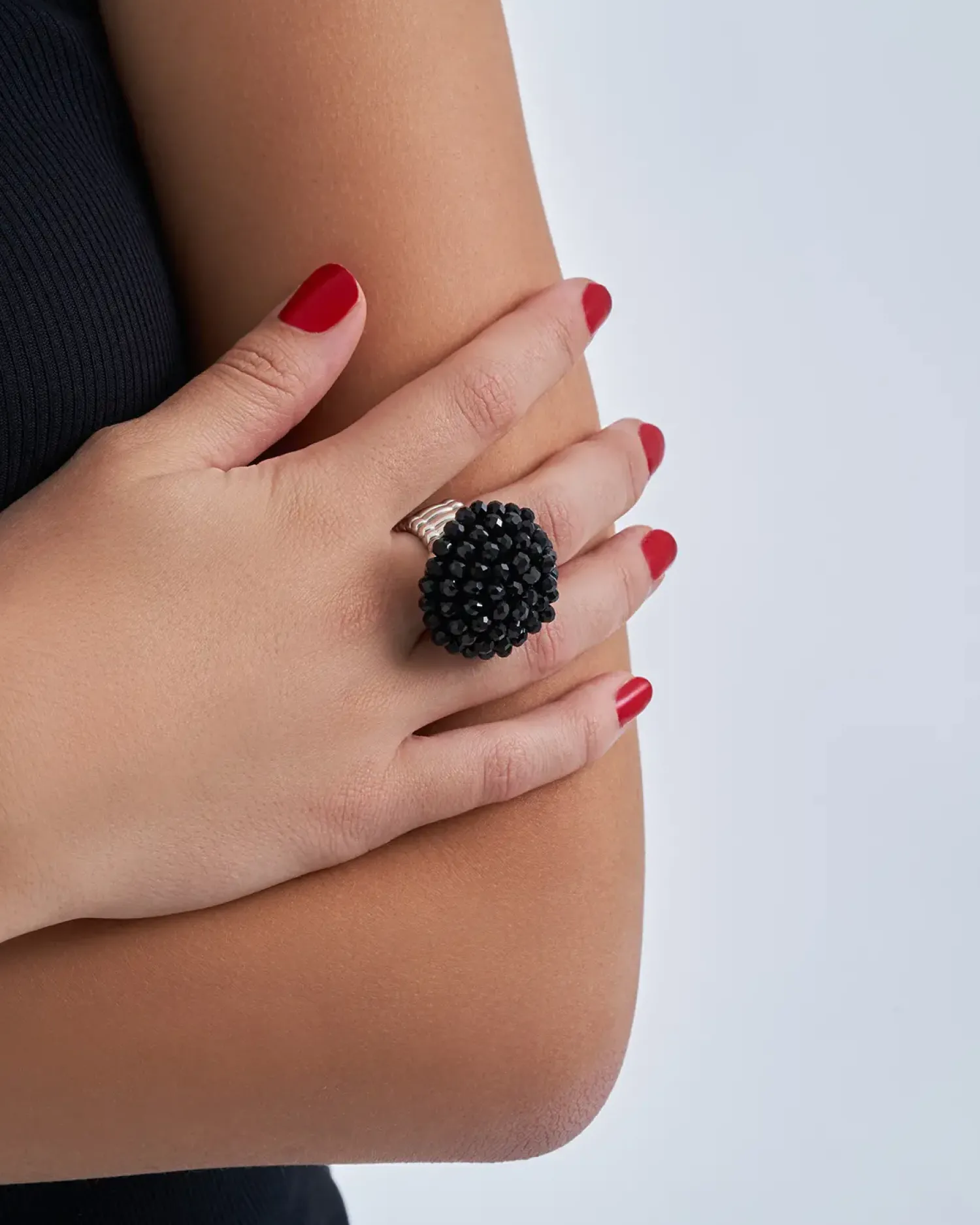 Bijou Brigitte Ringe Mit Steinen|Statement-Ringe>Ring - Black Mamba schwarz