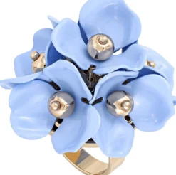 Bijou Brigitte Statement-Ringe|Pastellschmuck>Ring - Blue Bouquet blau