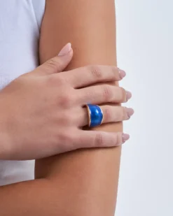 Bijou Brigitte Statement-Ringe|Ringe Gold>Ring - Blue Ocean gold, blau