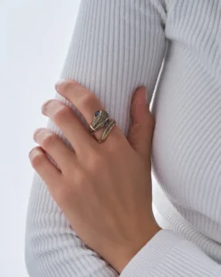 Bijou Brigitte Statement-Ringe|Ringe Gold>Ring - Blue Poison gold