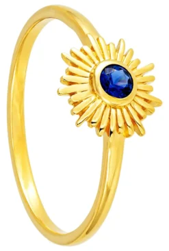 Bijou Brigitte Ringe 925Er Silber|Ringe Gold>Ring - Blue Sun gold, blau