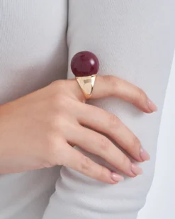 Bijou Brigitte Statement-Ringe>Ring - Bold Red burgundy