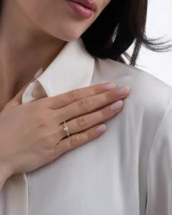 Bijou Brigitte Silver Crystals|Ringe Mit Steinen>Ring - Braided Heart gold