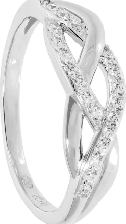 Bijou Brigitte Ringe 925Er Silber|Ringe 925Er Silber>Ring - Braided Sparkle silber