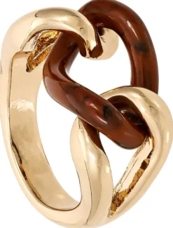 Bijou Brigitte Ringe Gold>Ring - Brown Chain gold