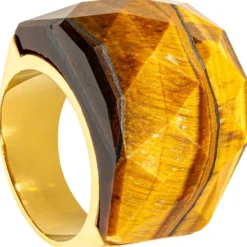 Bijou Brigitte Edelstahlringe|Statement-Ringe>Ring - Brown Gem braun