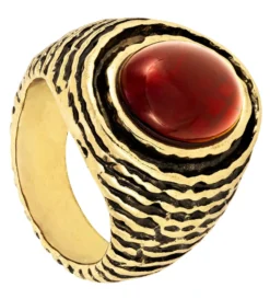 Bijou Brigitte Statement-Ringe|Ringe Gold>Ring - Burgundy Oval gold, burgundy, rot