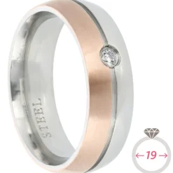 Bijou Brigitte Edelstahlschmuck In Roségold|Edelstahlringe>Ring - Charming 19 roségold, silber