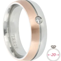 Bijou Brigitte Edelstahlschmuck In Roségold|Antragsringe>Ring - Charming 20 roségold, silber