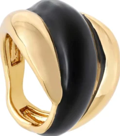 Bijou Brigitte Statement-Ringe|Ringe Gold>Ring - Chunky Black schwarz, gold