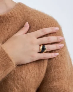 Bijou Brigitte Statement-Ringe|Ringe Gold>Ring - Chunky Black schwarz, gold