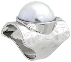 Bijou Brigitte Statement-Ringe>Ring - Coastal Pearl silber