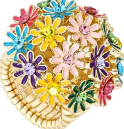 Bijou Brigitte Statement-Ringe|Ringe Gold>Ring - Colorful Bouquet gold, mehrfarbig