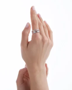 Bijou Brigitte Ringe 925Er Silber|Ringe Mit Steinen>Ring - Crossed Love silber