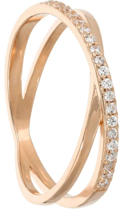 Bijou Brigitte Ringe 925Er Silber|Ringe Mit Steinen>Ring - Cubic Cross roségold