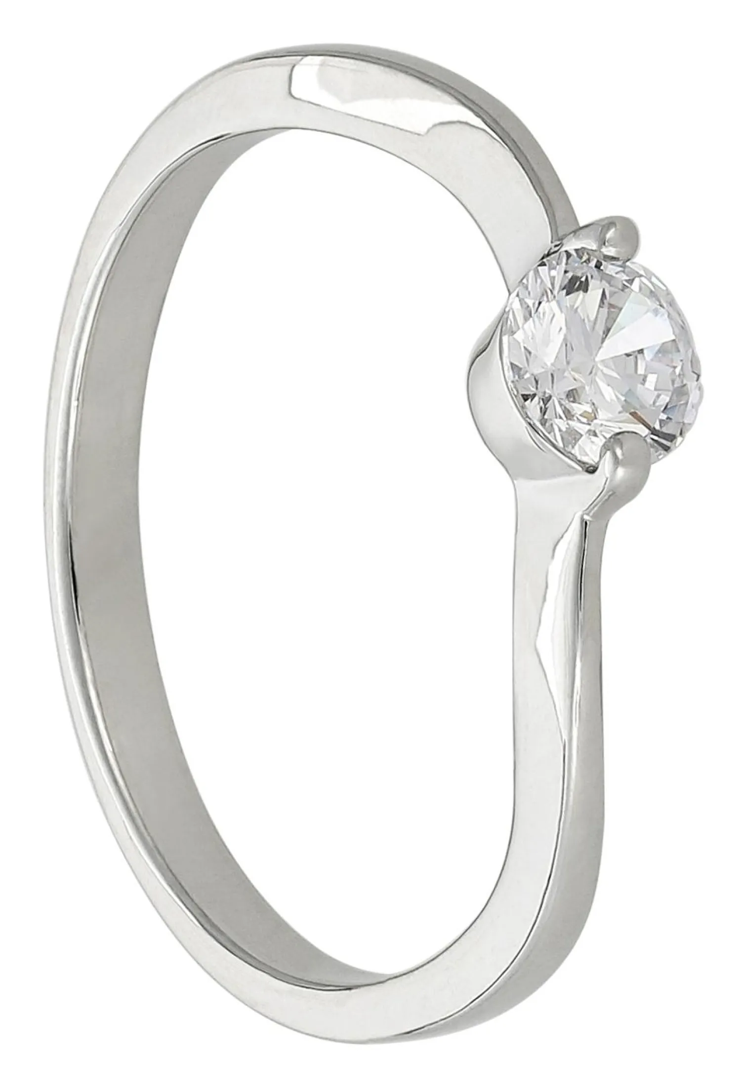 Bijou Brigitte Ringe Mit Steinen>Ring - Curved Silver silber