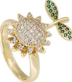 Bijou Brigitte Statement-Ringe|Ringe Gold>Ring - Dazzling Sunflower gold