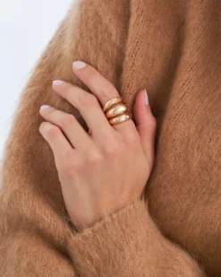 Bijou Brigitte Basics|Ringe Gold>Ring - Different Rows gold