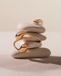 Bijou Brigitte Ringe Gold>Ring - Elegant Waves gold
