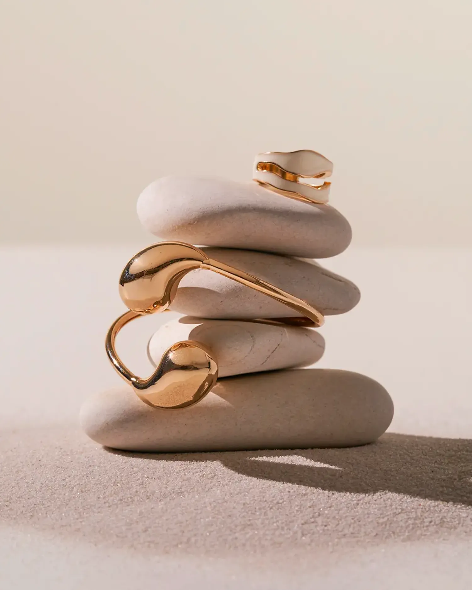 Bijou Brigitte Ringe Gold>Ring - Elegant Waves gold