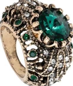 Bijou Brigitte Ringe Gold>Ring - Emerald Glow gold, grün