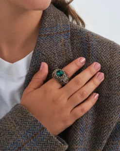 Bijou Brigitte Ringe Gold>Ring - Emerald Glow gold, grün
