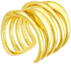 Bijou Brigitte Basics|Statement-Ringe>Ring - Five Rows gold