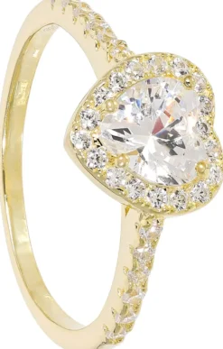 Bijou Brigitte Antragsringe|Silver Crystals>Ring - Fizzy Heart gold