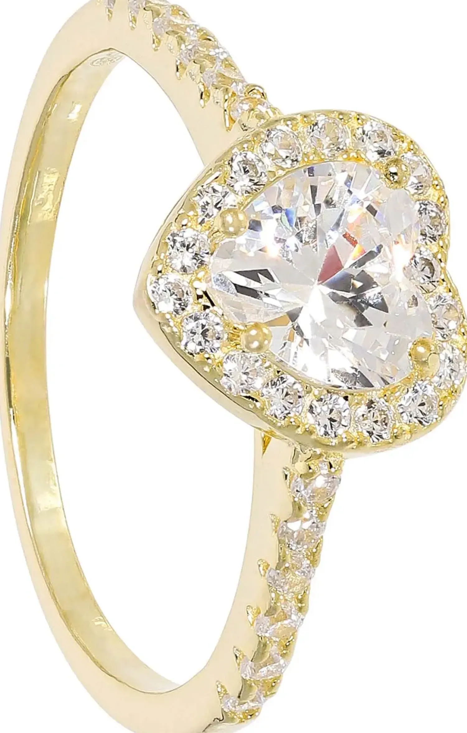 Bijou Brigitte Antragsringe|Silver Crystals>Ring - Fizzy Heart gold