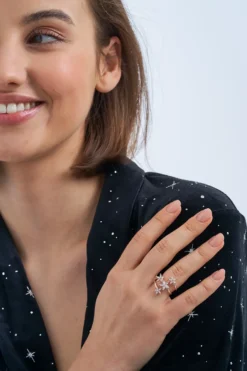 Bijou Brigitte Hochzeitsgäste|Ringe Mit Steinen>Ring - Floral Rose roségold