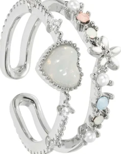 Bijou Brigitte Ringe Mit Steinen|Blumenschmuck>Ring - Floral Spring silber