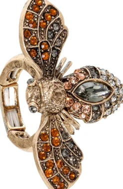 Bijou Brigitte Statement-Ringe>Ring - Flying Shimmer braun
