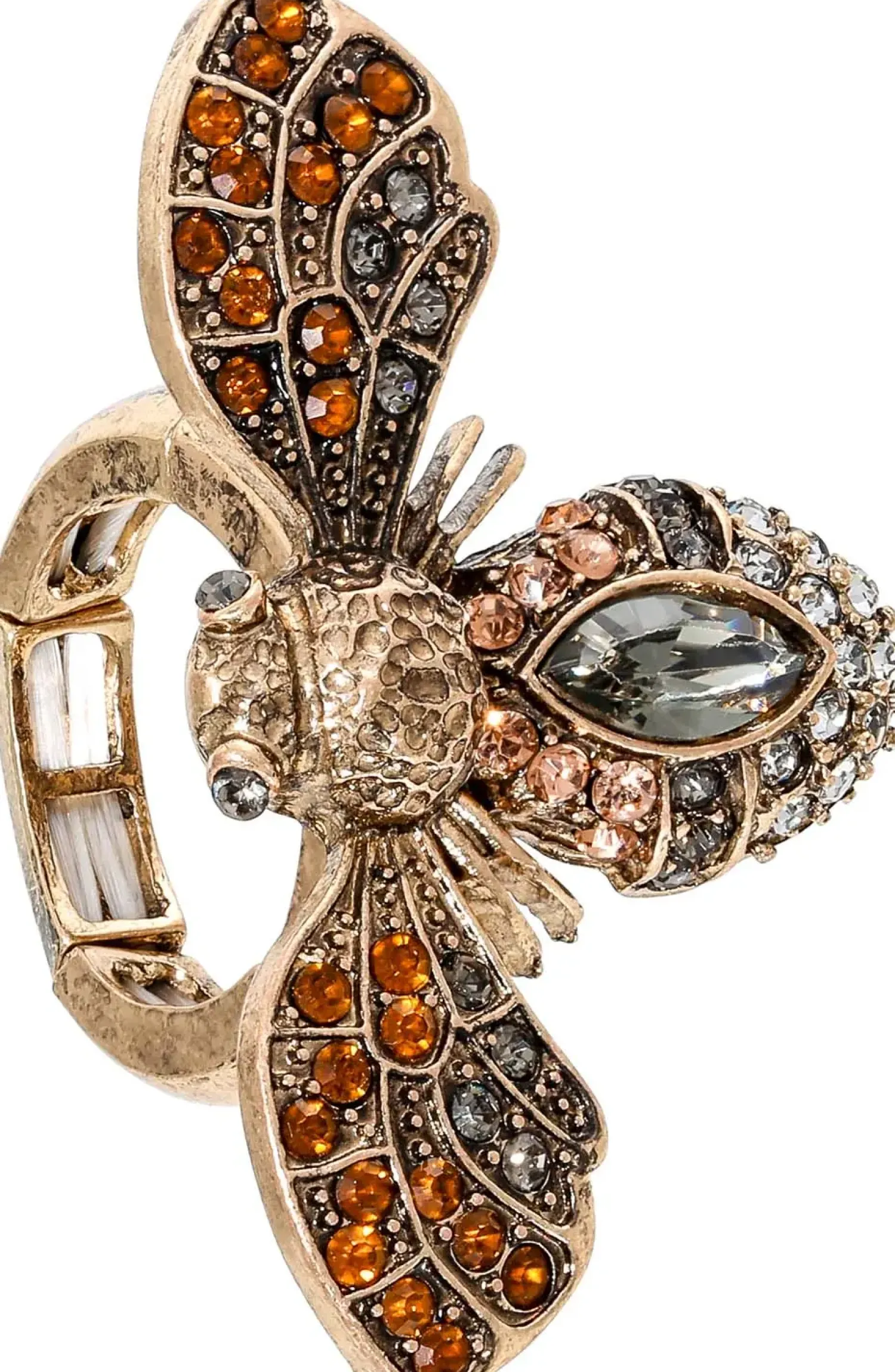 Bijou Brigitte Statement-Ringe>Ring - Flying Shimmer braun