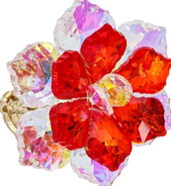 Bijou Brigitte Statement-Ringe|Blumenschmuck>Ring - Funky Blossom rot