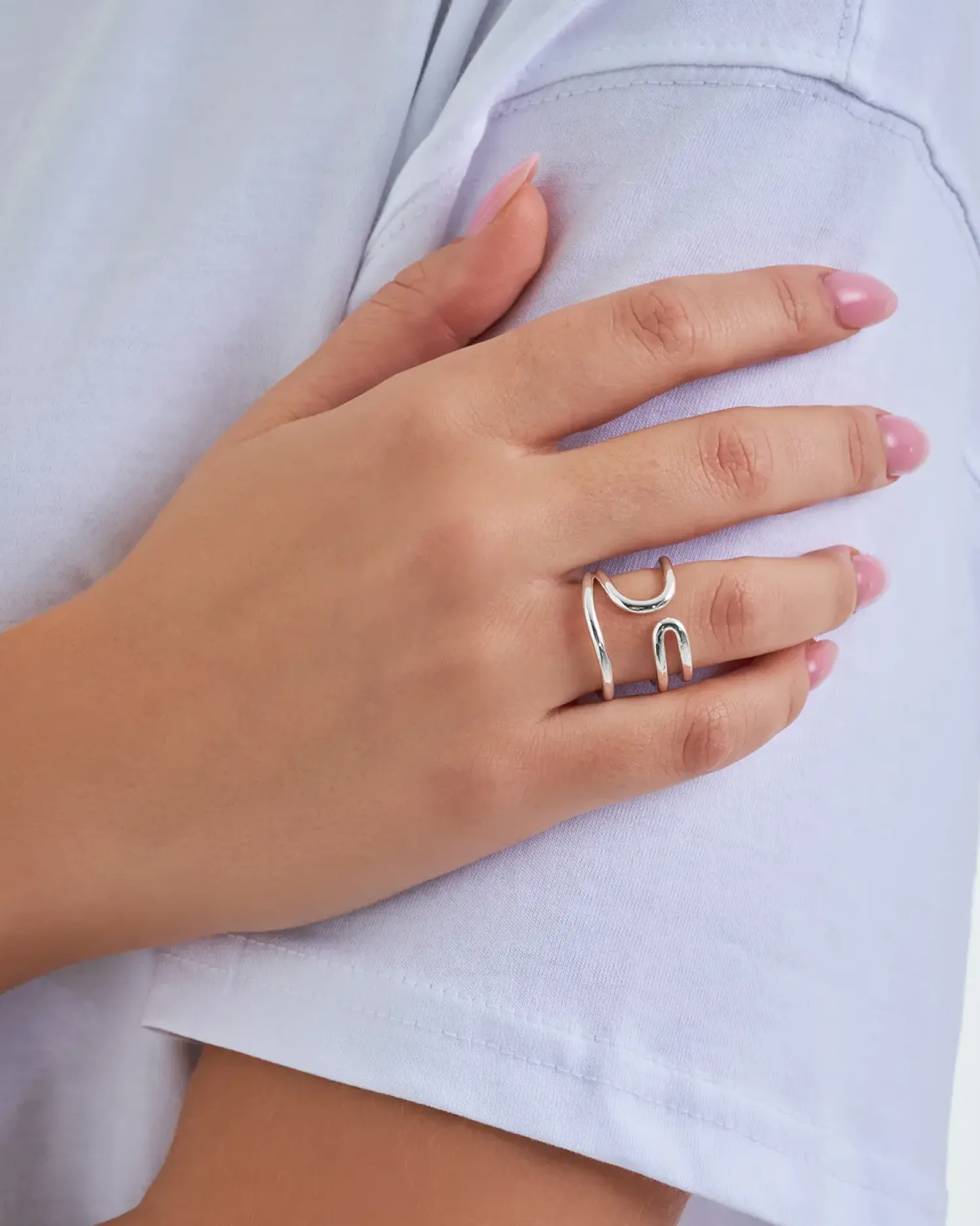 Bijou Brigitte Basics>Ring - Geo Trio silber