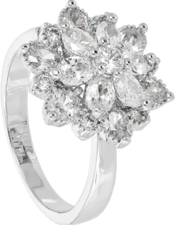Bijou Brigitte Für Bestimmte Anlässe>Ring - Glamorous Blossom silber