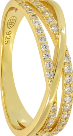 Bijou Brigitte Silver Crystals|Ringe Gold>Ring - Glazy gold