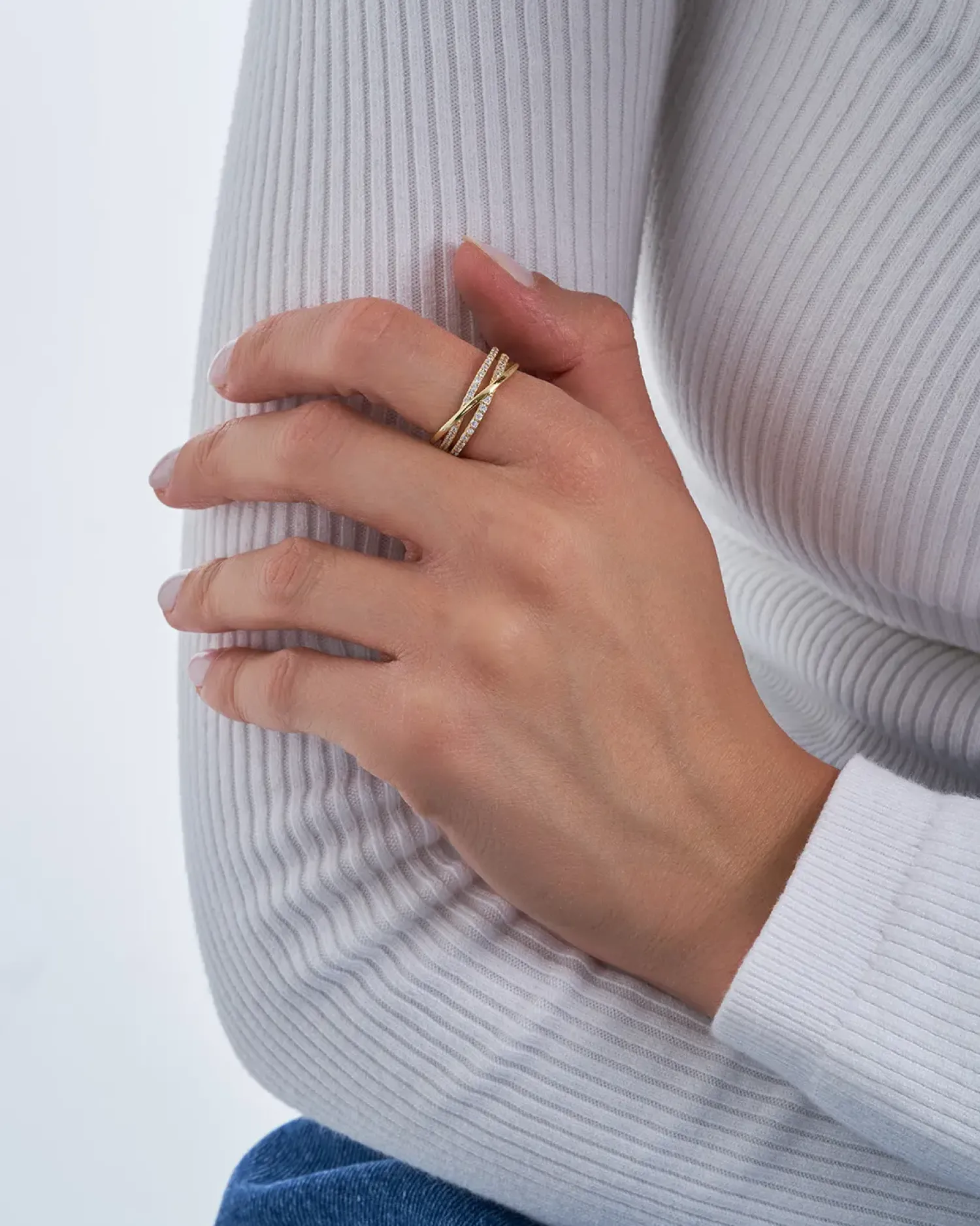 Bijou Brigitte Silver Crystals|Ringe Gold>Ring - Glazy gold